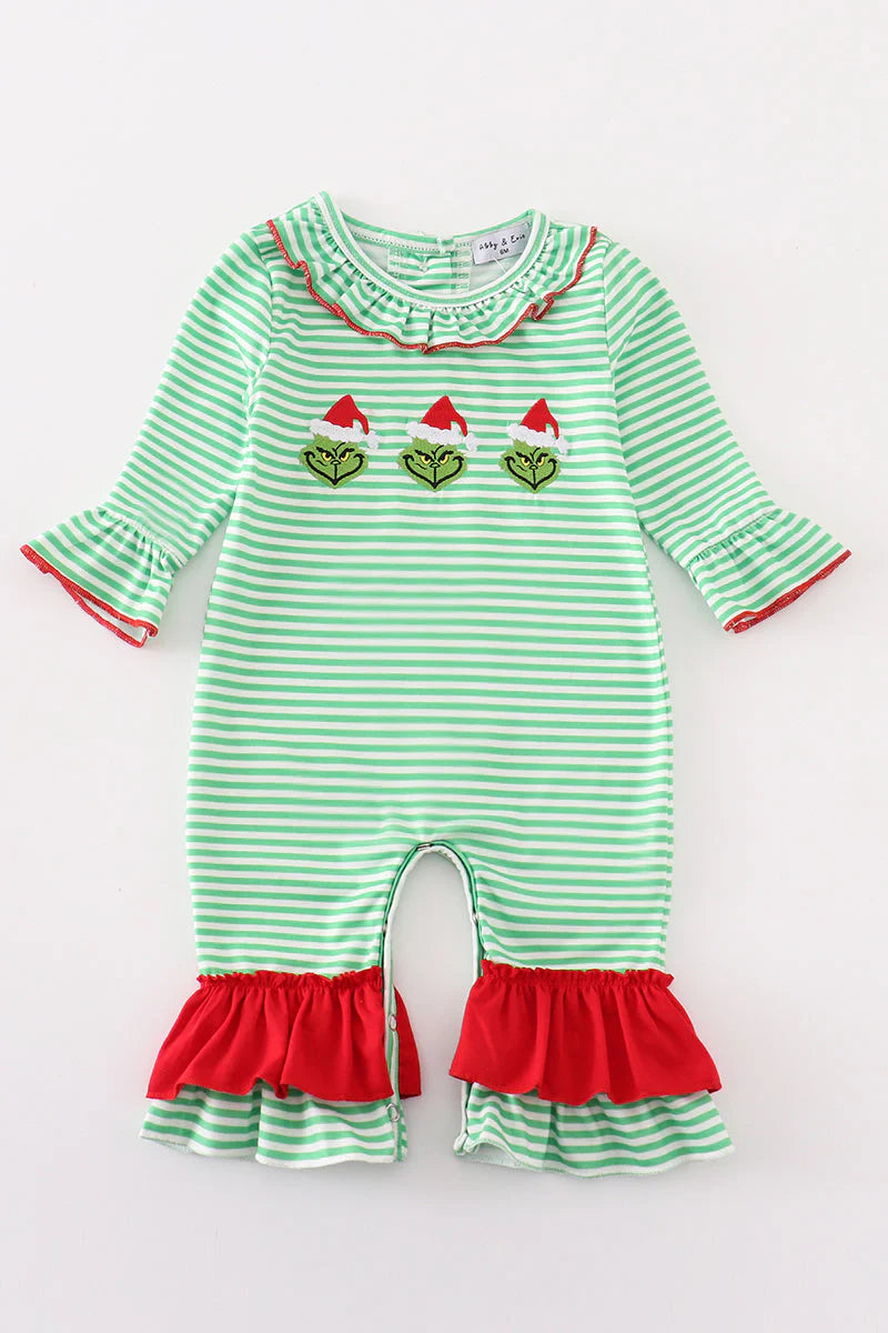 Grinch girl romper