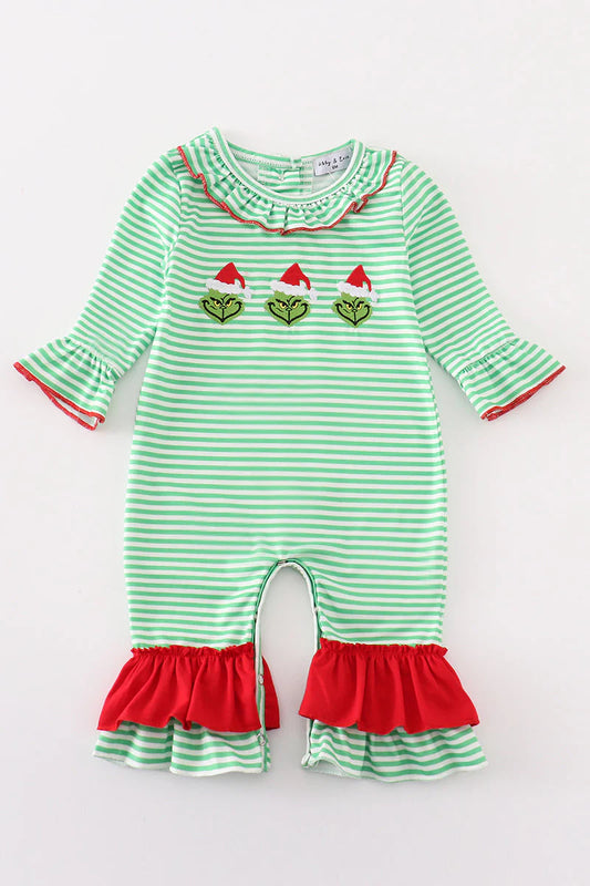 Grinch girl romper