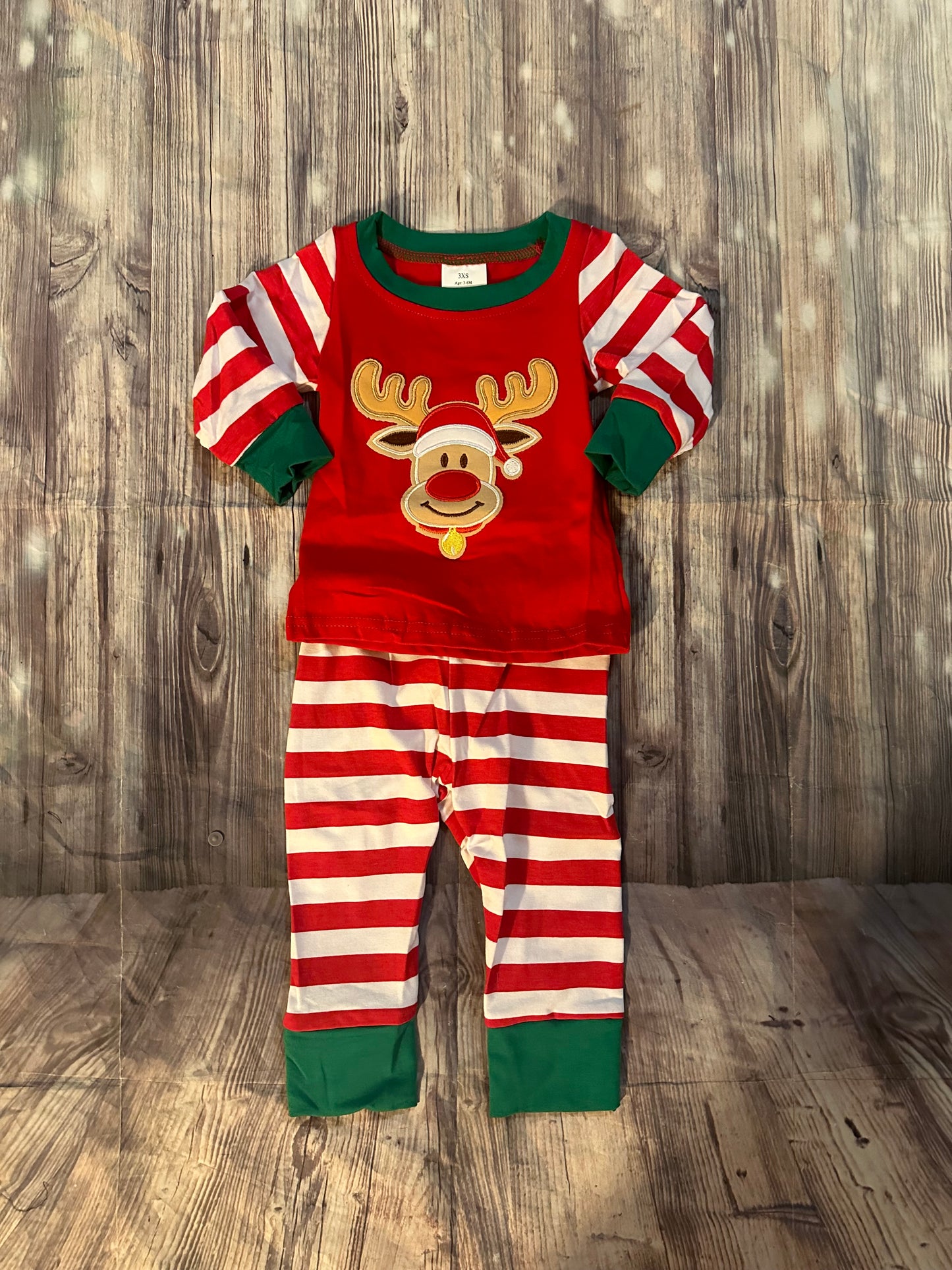 Boys Embroidered Reindeer Outfit